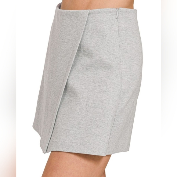 It's a SKORT! Wrap Mini Skort Shorts - Picture 1 of 9